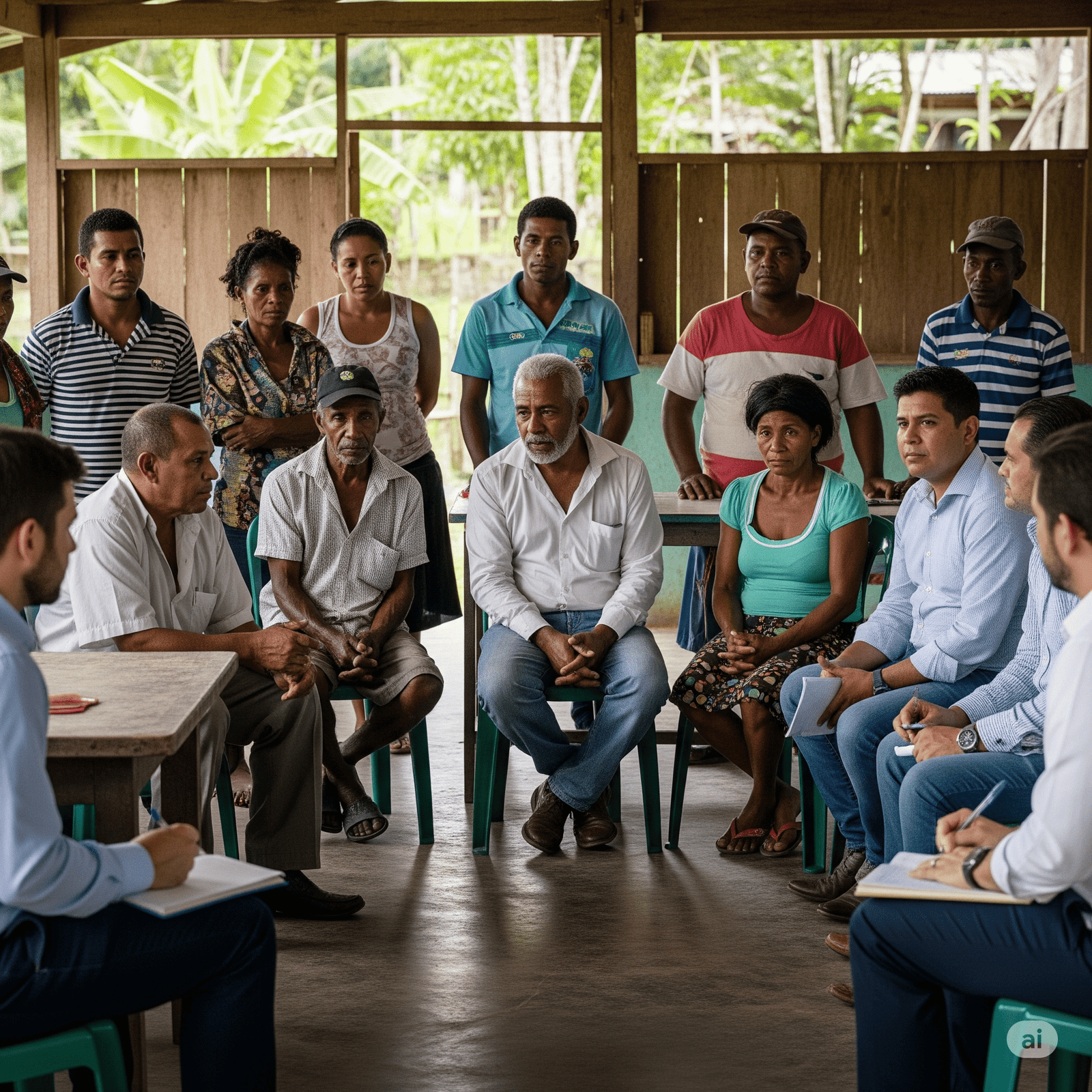 Comunidades participando en un proyecto gestionado por GECOTI